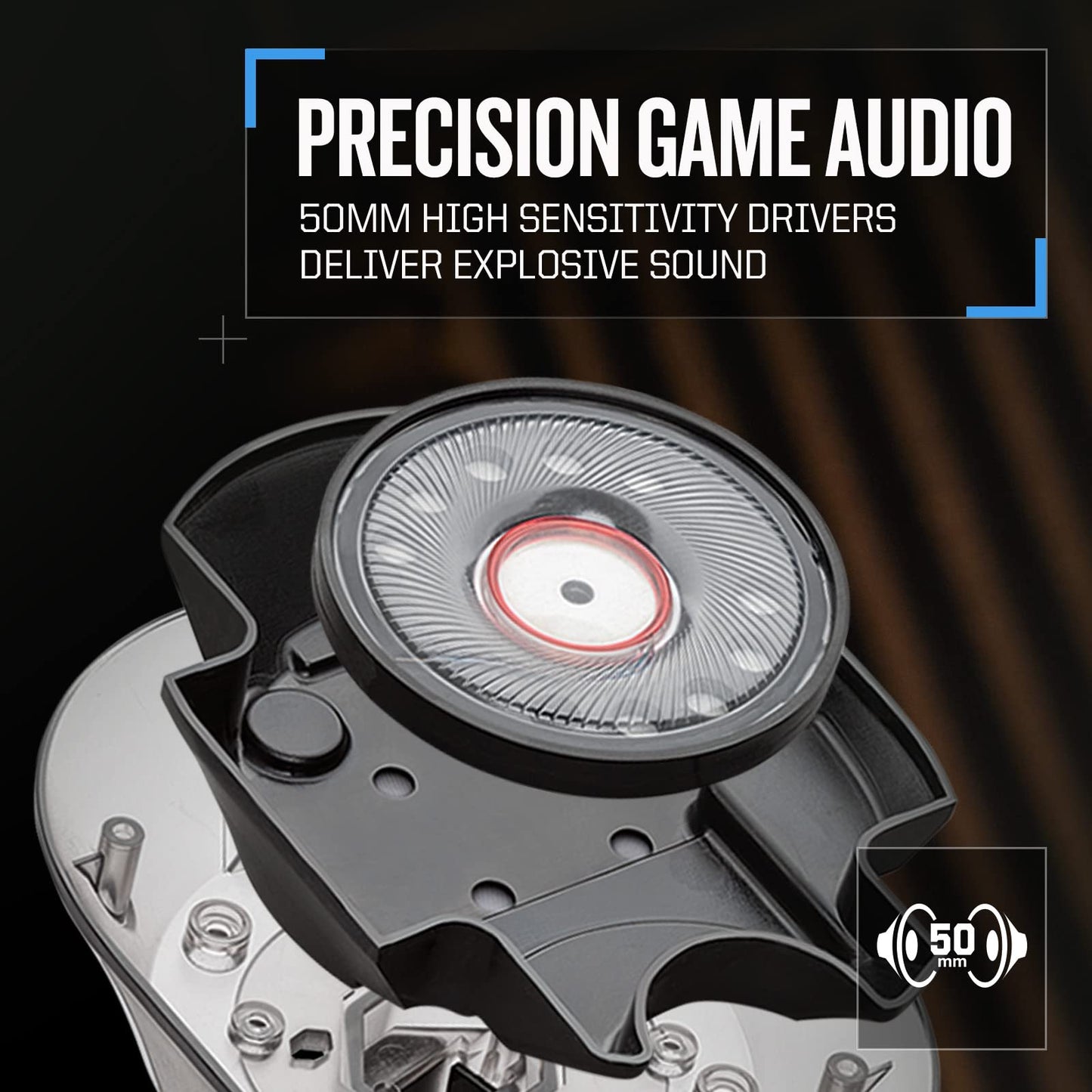 RIG 500 PRO HS Officially Licensed PlayStation Competition-Grade Headset with RIG Audio Dial for PS4, PS5, PC - 50mm Speaker Drivers - Flip to Mute