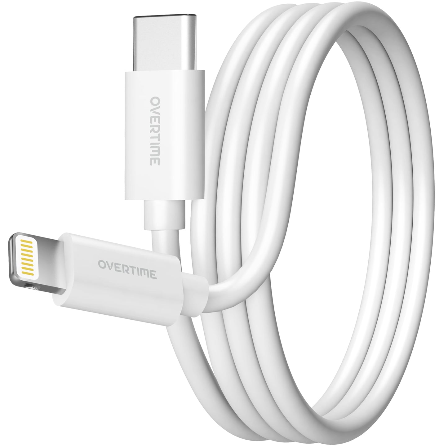Overtime iPhone Lightning Cable, MFI Certified, Portable & Smart USB-C to Lightning Charging Cable, Fast Apple Charging Cord, 6ft iPhone Charger Cord…