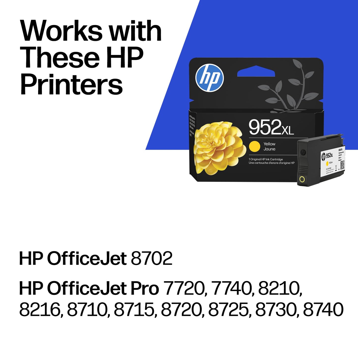 HP 952XL Yellow High-Yield Ink Cartridge | Works with OfficeJet 8702, Pro 7720, 7740, 8210, 8710, 8720, 8730, 8740 Series | L0S67AN