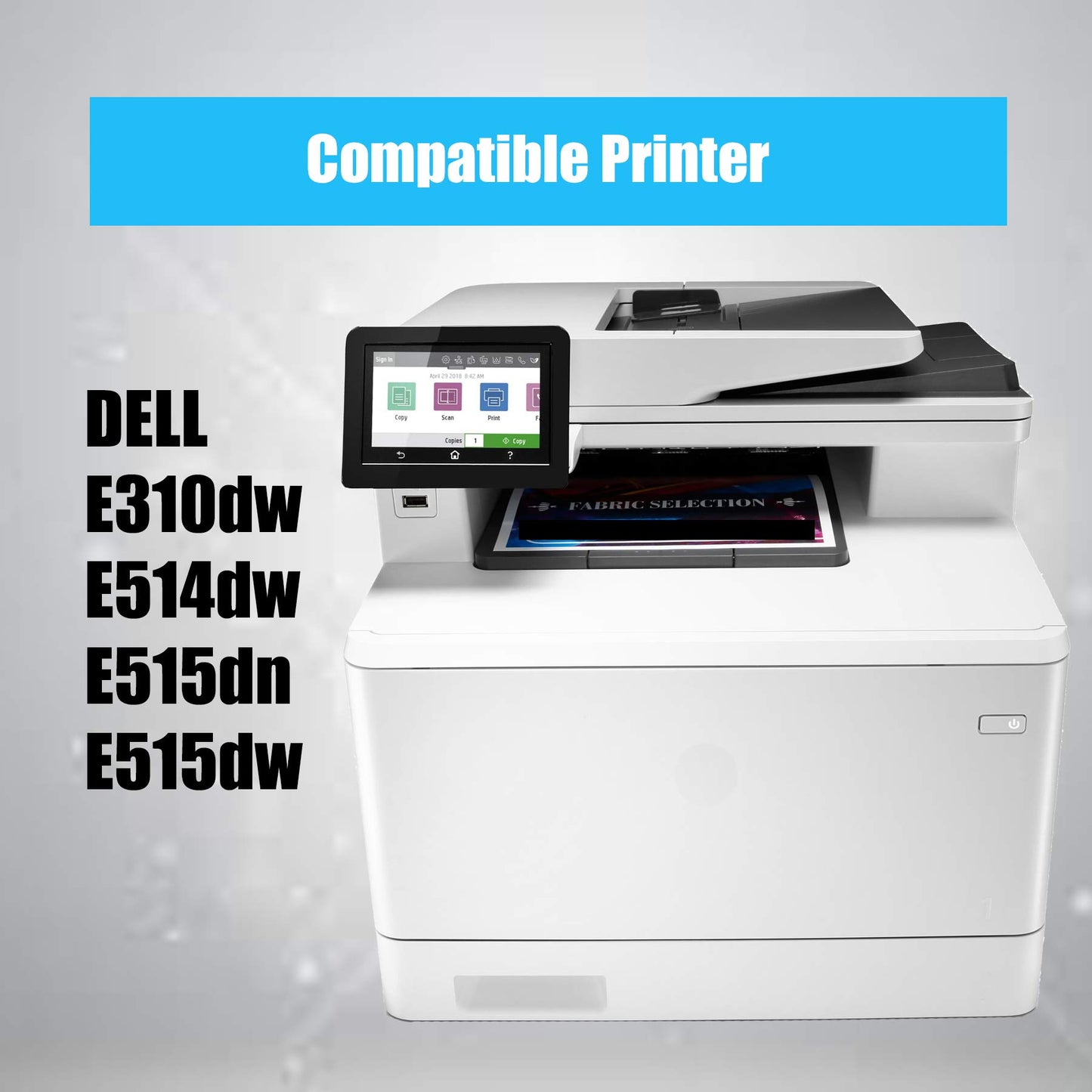 4Benefit (Drum, Set of 1) Compatible for Dell E310dw Drum Unit E310 E515 E514 Work for E310 E310dw E514dw E515dw E514 E515dn E515 Laser Printer
