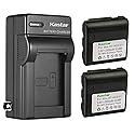 Kastar 2-Pack Battery and AC Wall Charger Compatible with Sharp VL-8, VL-8888, VL-1500, VL-1510, VL-A10, VL-A10E, VL-A10H, VL-A10S, VL-A10U, VL-A40U