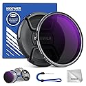 NEEWER 62mm ND2-400 (1-9 Stops) Variable ND Filter with Lens Cap, Lanyard, Cleaning Cloth, Precise Neutral Density Adjustment, Fingerprint & Scratch