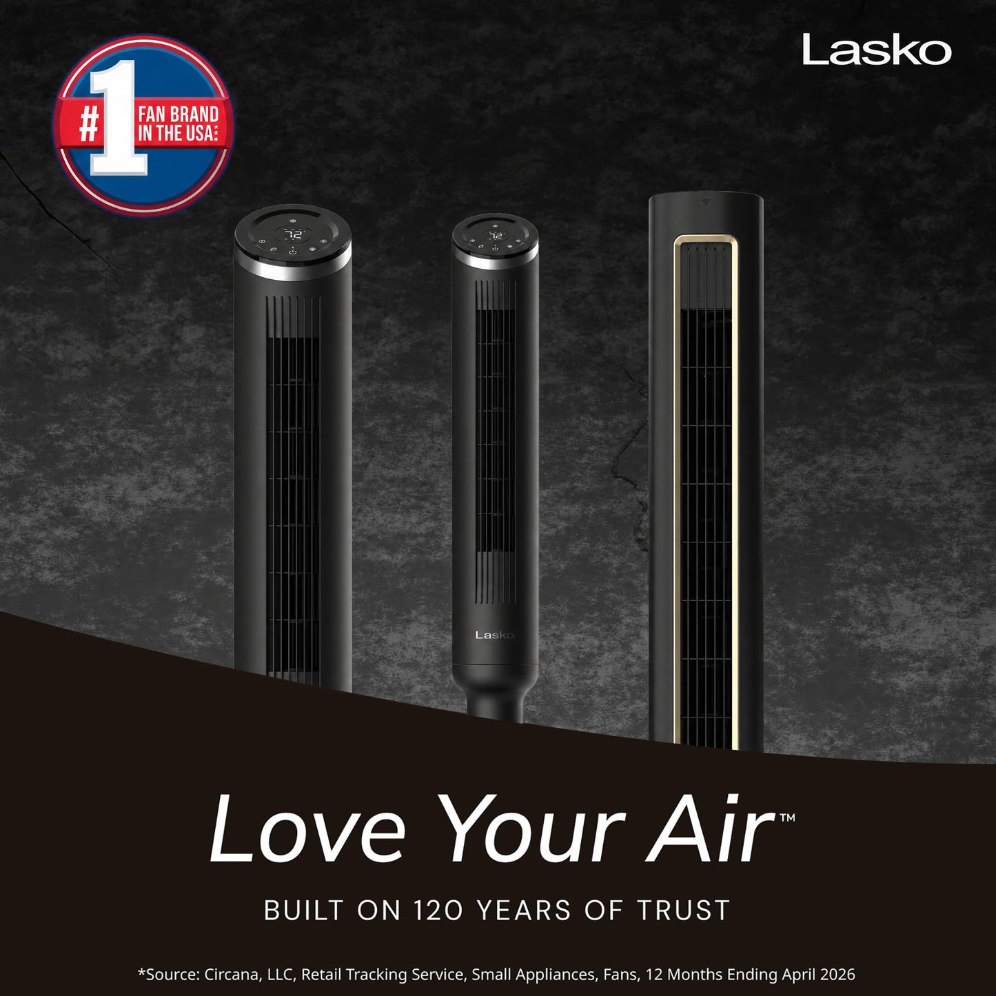 Lasko Apex Oscillating Tower Fan with Remote - 42" - RST200 - Black