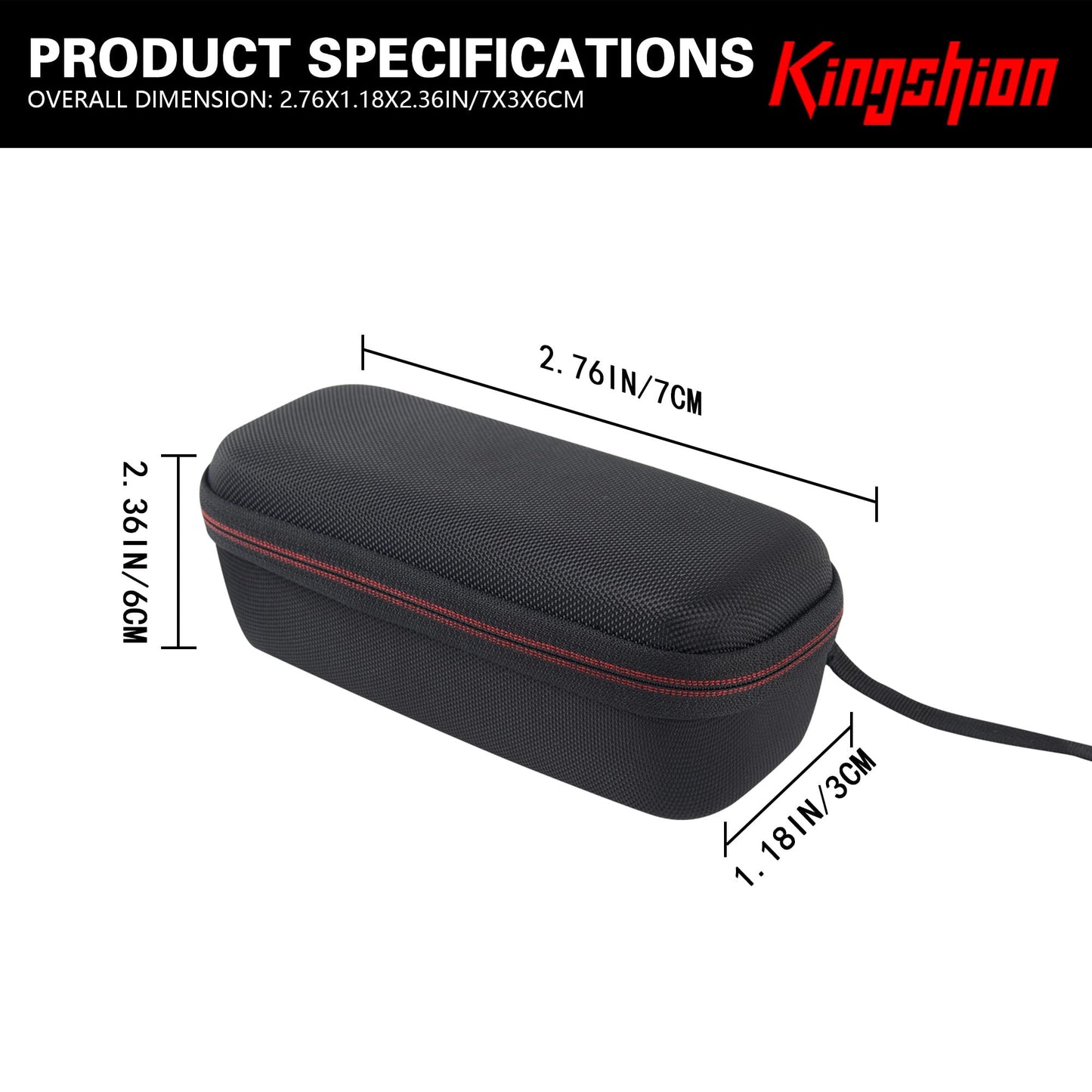 Hard EVA Carrying Case Compatible with Anker Soundcore 2/3 Bluetooth Speaker, Shockproof Storage Bag with Mesh Pocket for Accessories (Black)