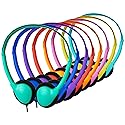 YFSFQS 20 Pack Bulk Classroom Headphones for Students Kids School Wholesale Headphones Class Set with 3.5mm Jack for Chromebook Laptop PC Computer…