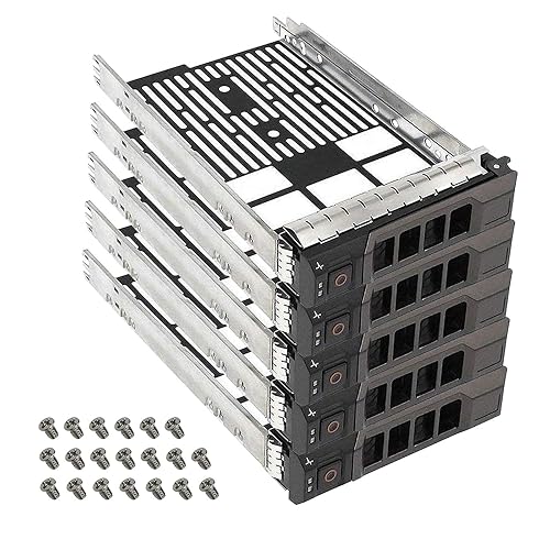 YEECHUN (5 Pack) 3.5" SAS SATA Hard Drive Tray Caddy Replacement Compatible with Dell PowerEdge T330 T430 T630 R230 R330 R430 R530 R630 R730 R730XD
