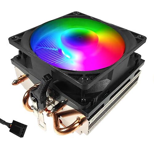 TRONWIRE TW-15 RGB LED CPU Cooler Heat Pipes Aluminum Heatsink Copper Core Base 4-Pin PWM 92mm Fan Pre-Applied Thermal Paste For AMD Socket AM5 AM4