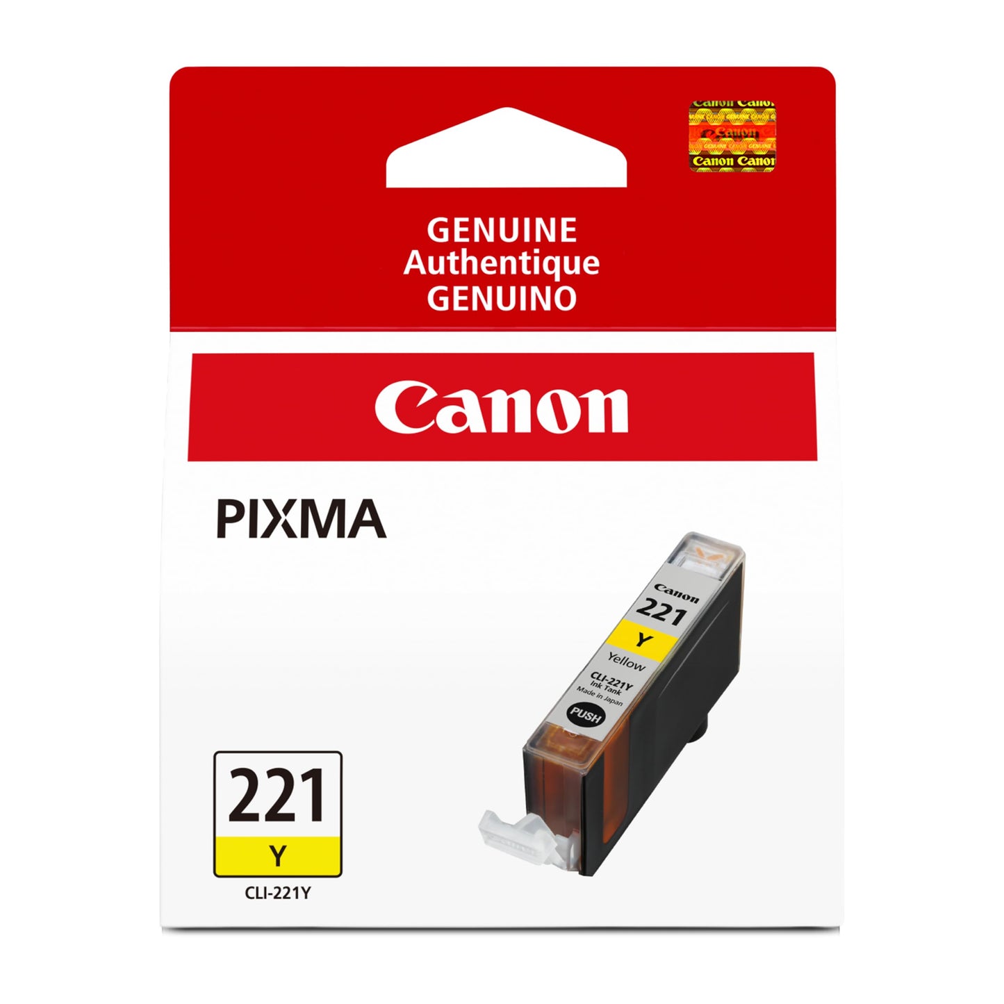 Canon CLI-221 Genuine Yellow Ink Tank, Compatible with MP980, MP560, MP620, MP640, MP990, MX860, MX870, iP4600, iP3600, and iP4700 Printers