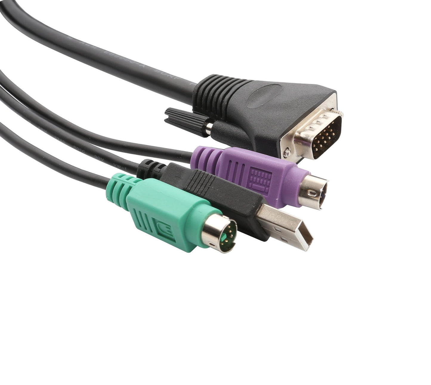 Syba SY-CAB50086 6' USB/PS2 Combo KVM Cable, Black