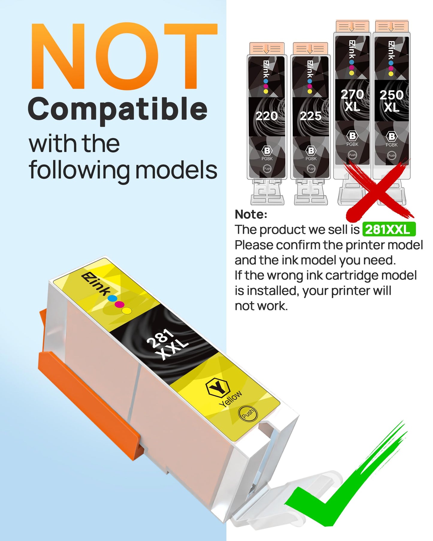 E-Z Ink Compatible for Canon CLI281XXL 281XXL 9 Pack 3C/3M/3Y Ink Cartridge