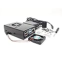MICRO CONNECTORS, Inc. Aluminum Raspberry Pi 4 Model B Case with Fan and USB-C Power Adapter