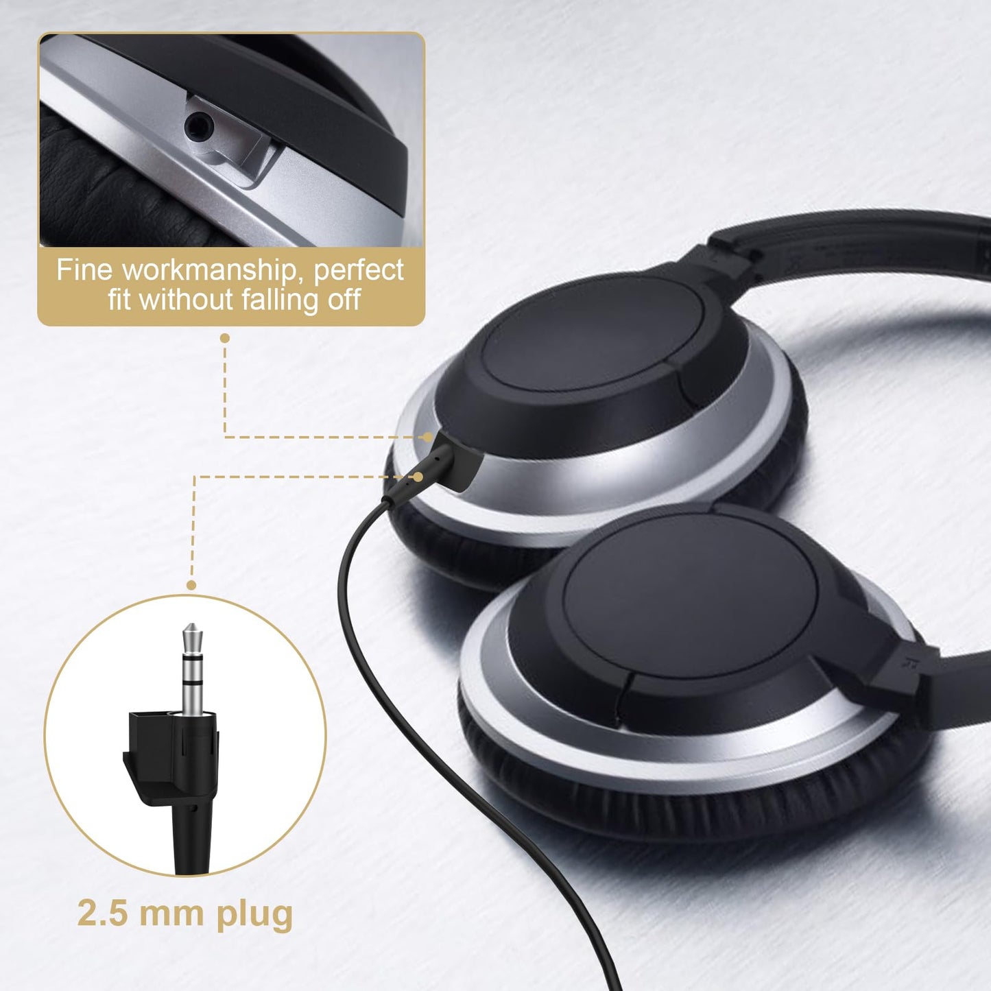 Sqrmekoko Replacement Headphone Audio Cable Cord Compatible with Bose Around Ear AE2 AE2i Headphones