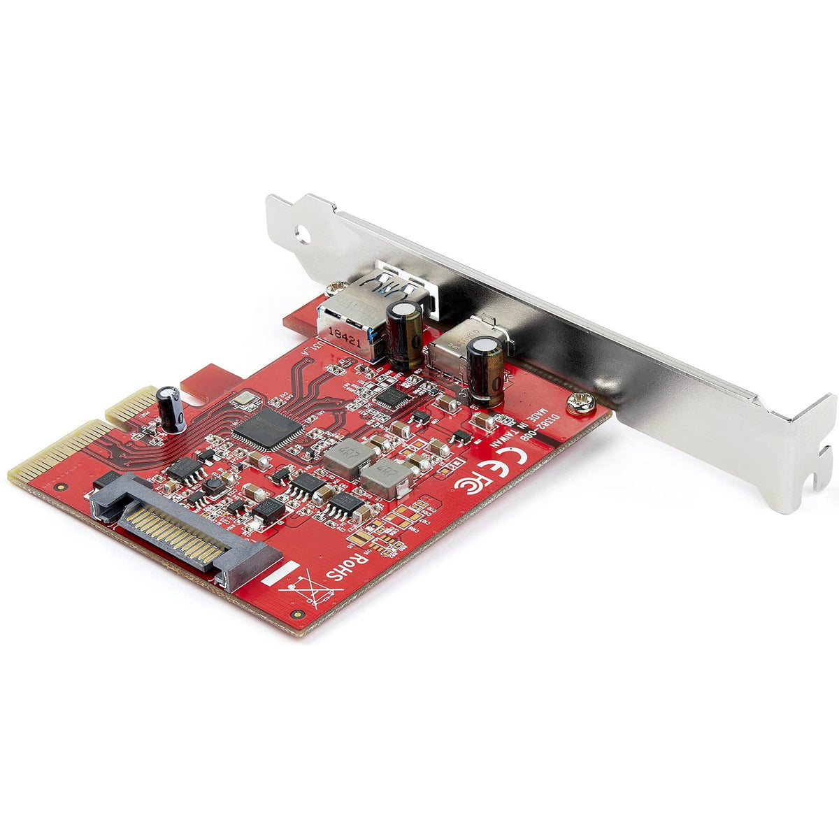 StarTech 2-Port 10Gbps USB-A & USB-C PCIe Card, Windows, TAA (PEXUSB311AC3)