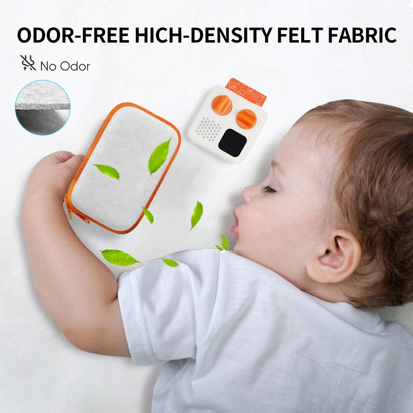 Travel Case for Yoto Mini (2024 Edition), Hard Carrying Case with Odor-Free Felt Fabric for Children, Accessories kids Audio Music player, Up To 40