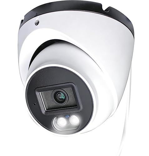 Sinis 4K PoE IP Camera, 8MP Turret Security IP Camera Outdoor Indoor Wired, AI Human Motion Detection, Smart Dual Light Color Night Vision, Built-in