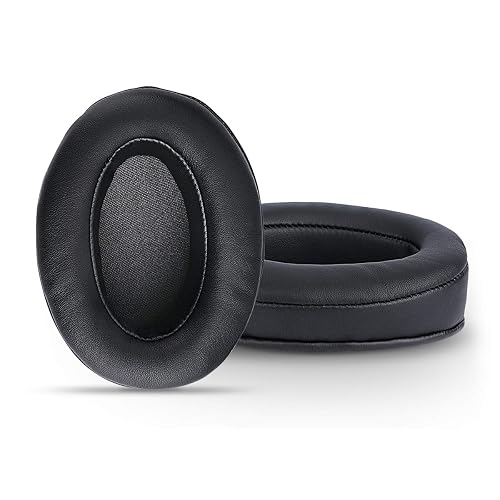 Tranesca Leather Replacement earpad/Ear Cushion/Ear Cover for ATH M50X, SteelSeries Arctis, HyperX Cloud & Alpha Big OVEREAR Headphones (Fits a Great