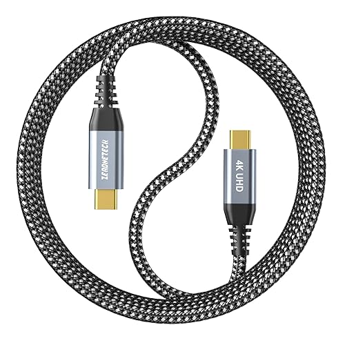 ZeroneTeck USB C Cable 3ft, USB C 3.2 Gen 2X2 Cable, 4K Monitor Video Output, 20Gbps High Speed Data Transfer, 100W Fast Charging for Carplay iPhone