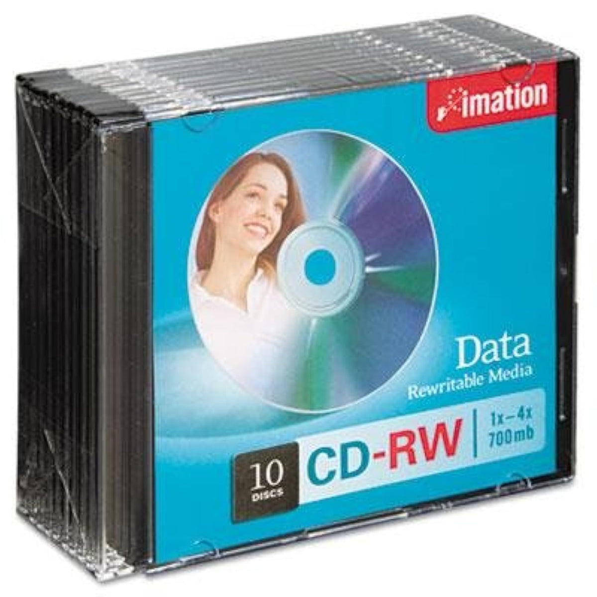 Imation 40955 CD-rw 4X 10PK 74MIN Jewel