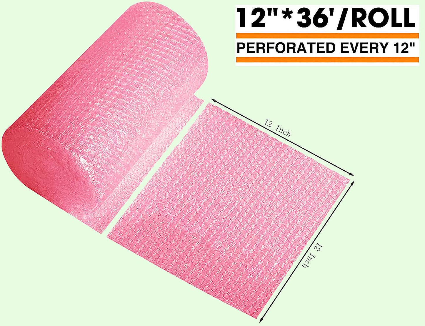 packbabol Bubble Cushioning Wrap Rolls 2-Pack, 12 Inch x 72 Feet 3/16" Air Bubble, Bubble Moving Wrap for Packing, Moving Supplies, Small business