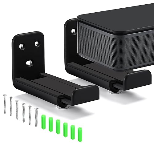 Hiyokurenri Universal Adjustable Wall Mount Bracket for Soundbars - Perfect Solution for Sony,Bose,JBL,Samsung,Philips,SONOS,Bowers
