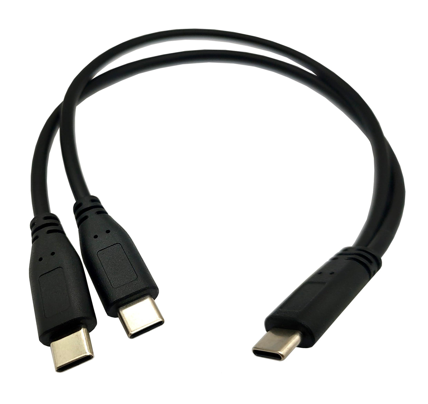 Qaoquda USB C Splitter Charge Cable,1 Feet USB Type C Male to 2 Dual USB Type C Male Y Splitter Extension Charging Cable(Only for Charging)