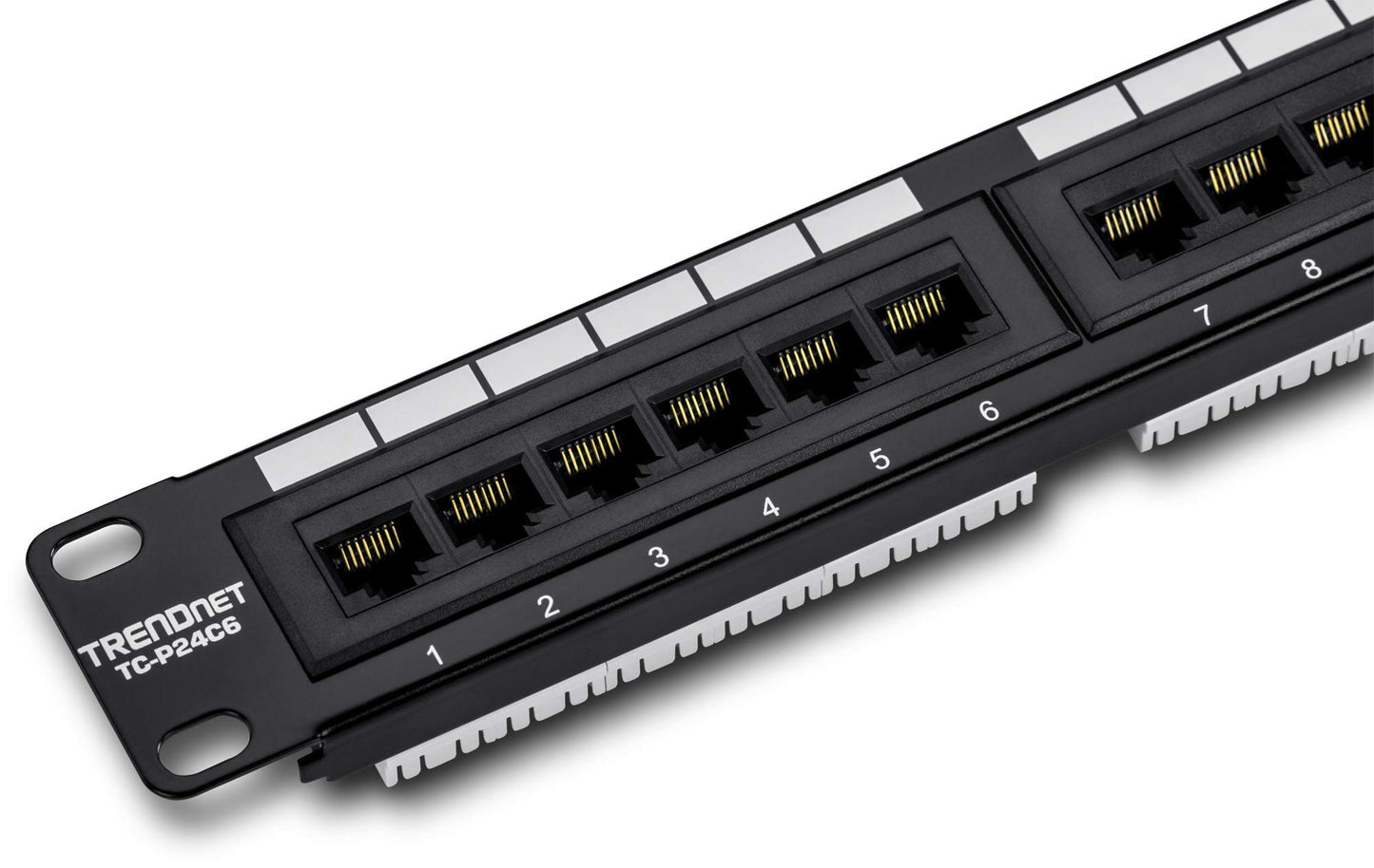 TRENDnet 24-Port Cat6 Unshielded Patch Panel, Wallmount or Rackmount, Compatible with Cat3,4,5,5e,6 Cabling, for Ethernet, Fast Ethernet, Gigabit