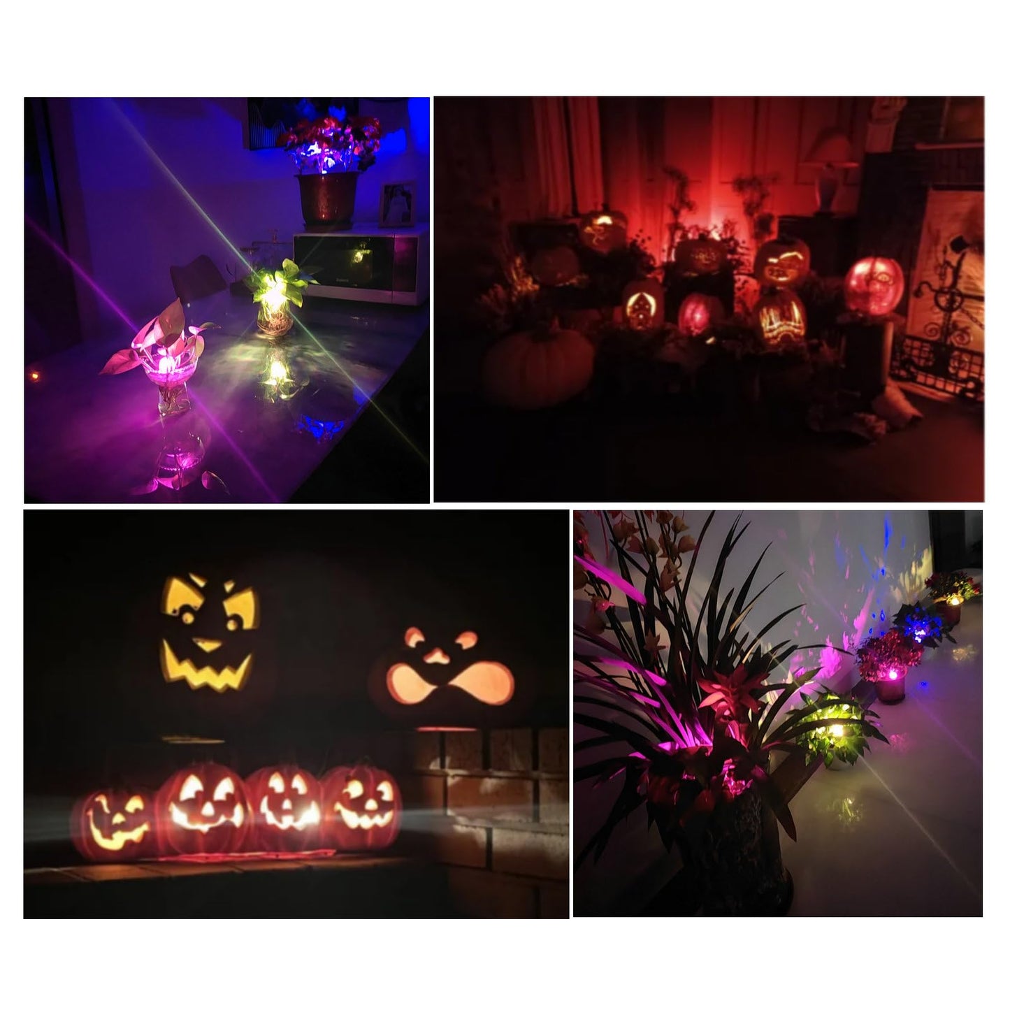Zhiweikm Halloween Pumpkin Lights Decoration,LED Battery Flameless Tea Light, Submersible Tea Candle Waterproof Decorations Underwater Vase Light