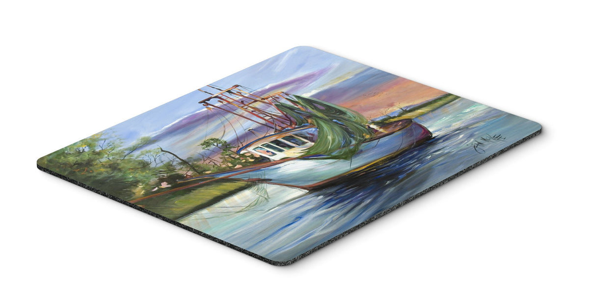 Caroline's Treasures JMK1059MP Jeannie Shrimp Boat Mouse Pad, Hot Pad or Trivet, Large, Multicolor