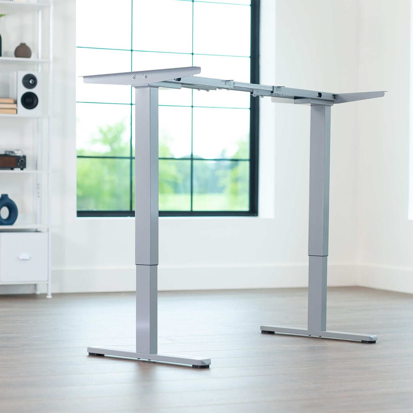 VIVO Heavy Duty Dual Motor Electric Sit Stand Desk Frame, 220 lbs Capacity up to 85" x 43" Tops, Memory Controller Height Adjustable Frame Only, Gray