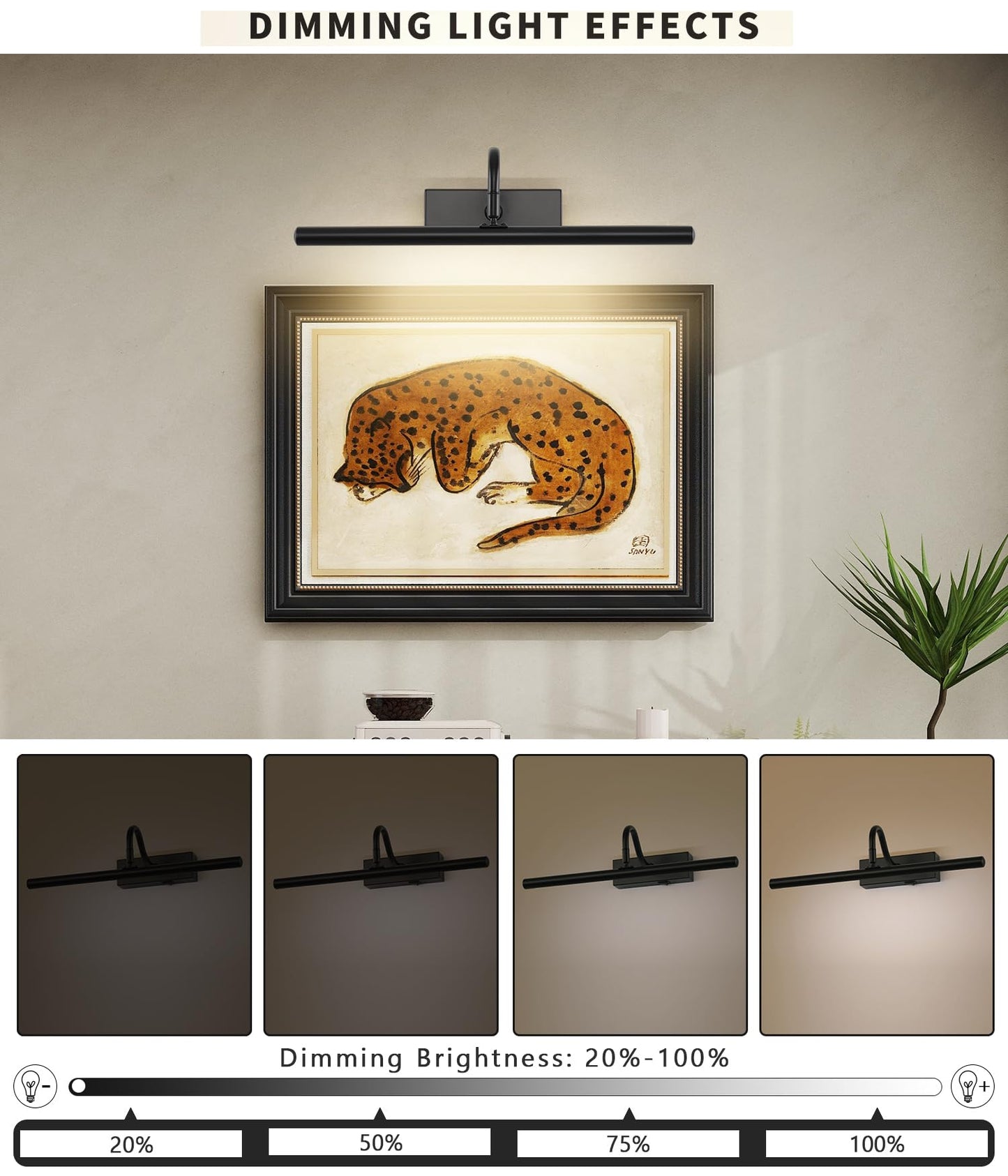 MKBNG Picture Light,10000mAh Picture Lights for Wall with Remote,15.75 inch Art Light for Paintings, Gallery Lighting for Photo,Mirror,Artwork