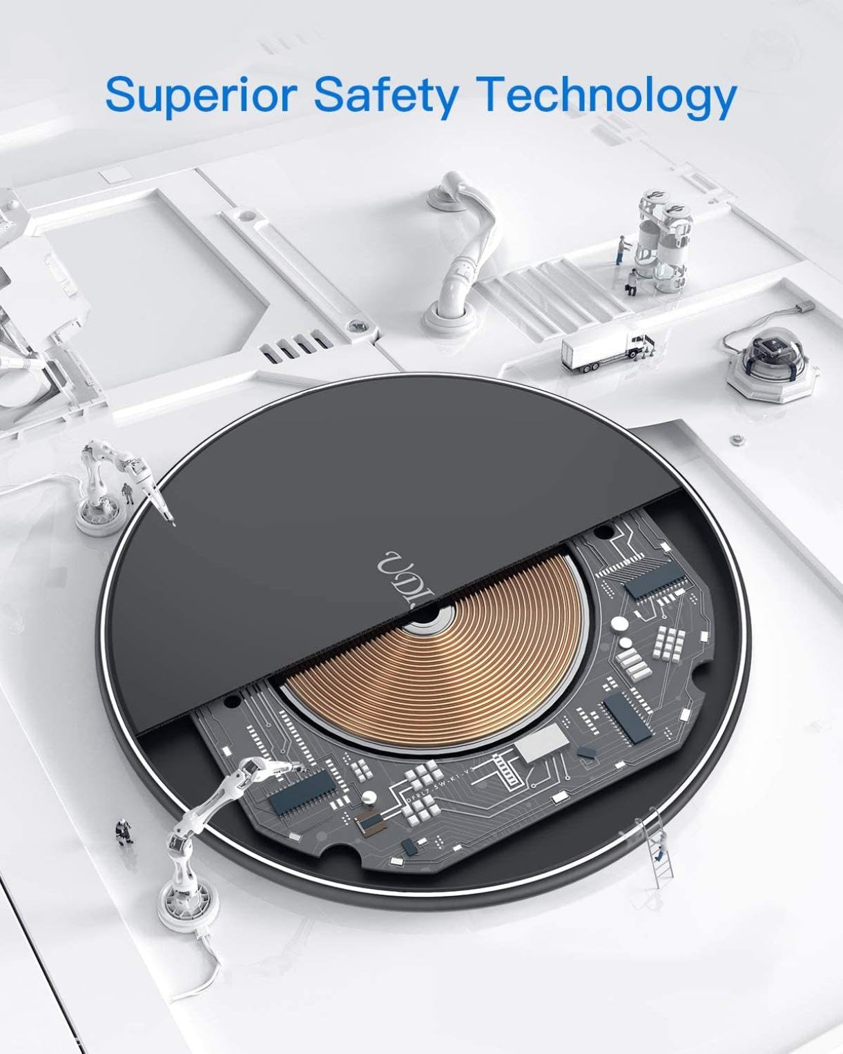 15W Wireless Charger Fast Charging Pad Compatible with T-Mobile REVVL 7 PRO 5G (ONLY for 7 PRO), Slim Quick Charge