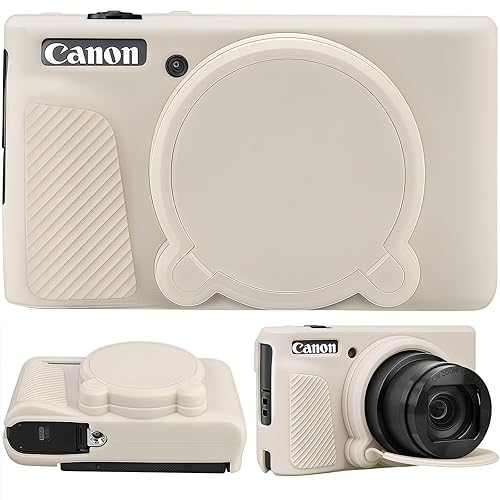 SZHSYJY Camera Case for Canon PowerShot SX740/ SX730 Digital Camera,Soft Silicone Protective Bag Removable Lens Cover,Anti-Scratch Slim Fit