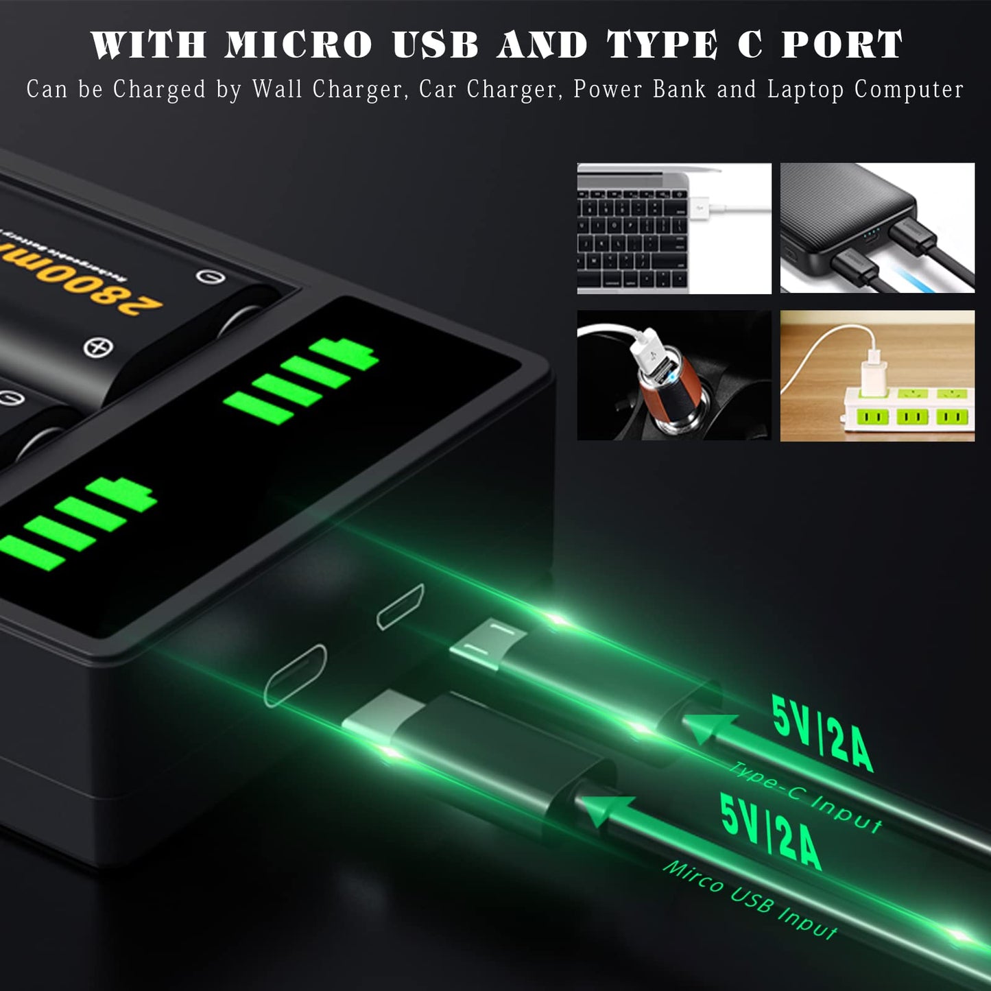 Pickle Power Rechargeable Battery for Xbox Series X|S/Xbox One, 2 X 2800mAh Batteries with Fast Charger Station for Xbox One/S/X/Elite Controller