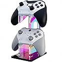 NiHome Iridescent Acrylic 2-Tier Universal Game Controller Headset Holder Stand for PS5 Xbox ONE Switch Colorful Controller Stand Gaming Accessories