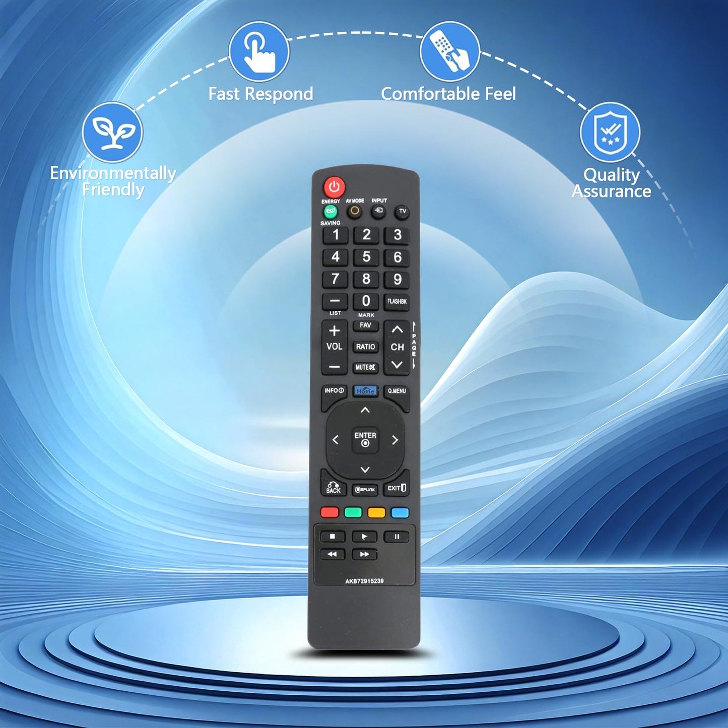 New Replaced Remote AKB72915239 for LG TV 22LV2500 26LV2500 32LK330 32LK450 32LV2500 32LV350¡