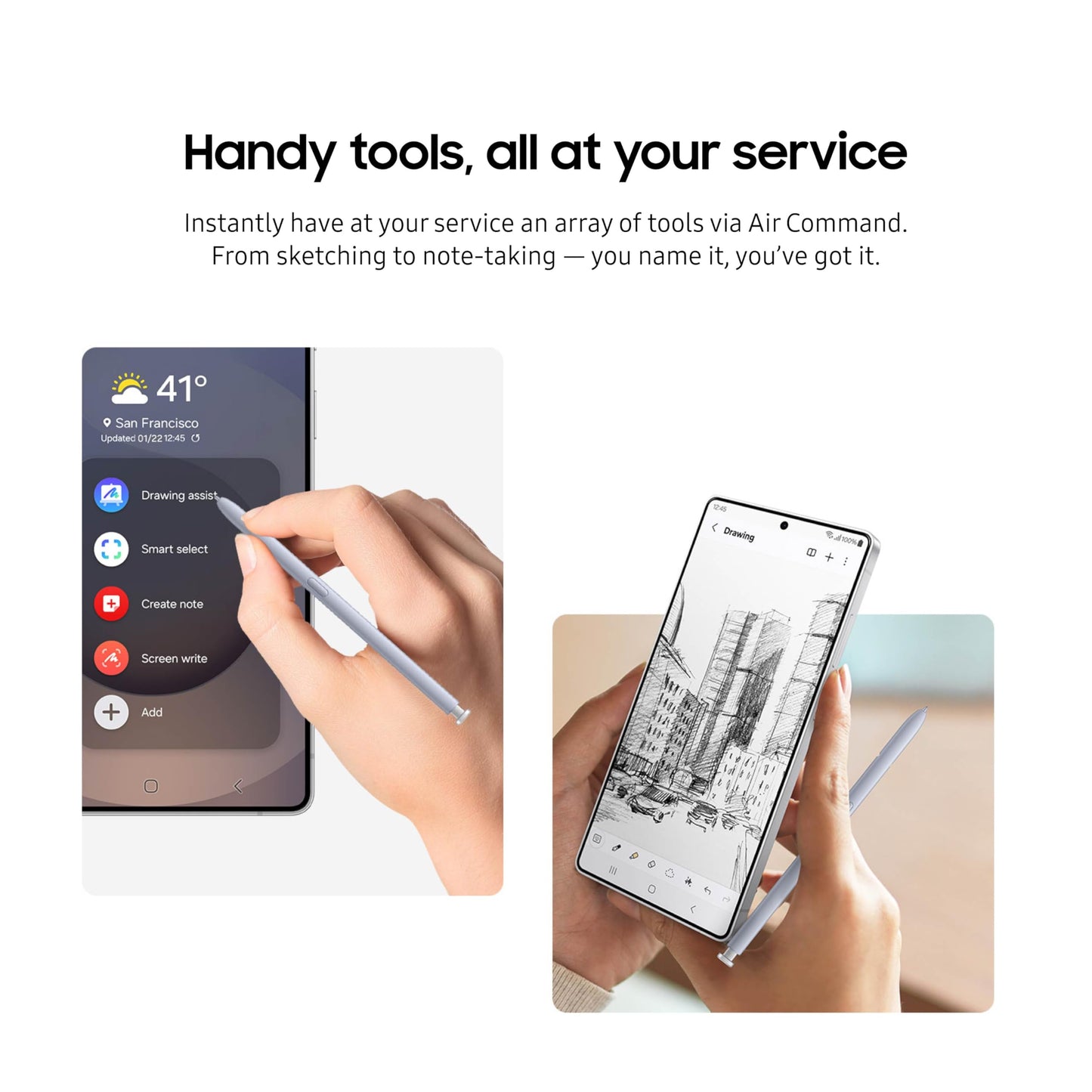 Samsung Galaxy S25 Ultra S Pen, Ergonomic Design, Air Command, Touch Stylus, Phone Navigation, US Version, EJ-PS938BBEGUJ, Black