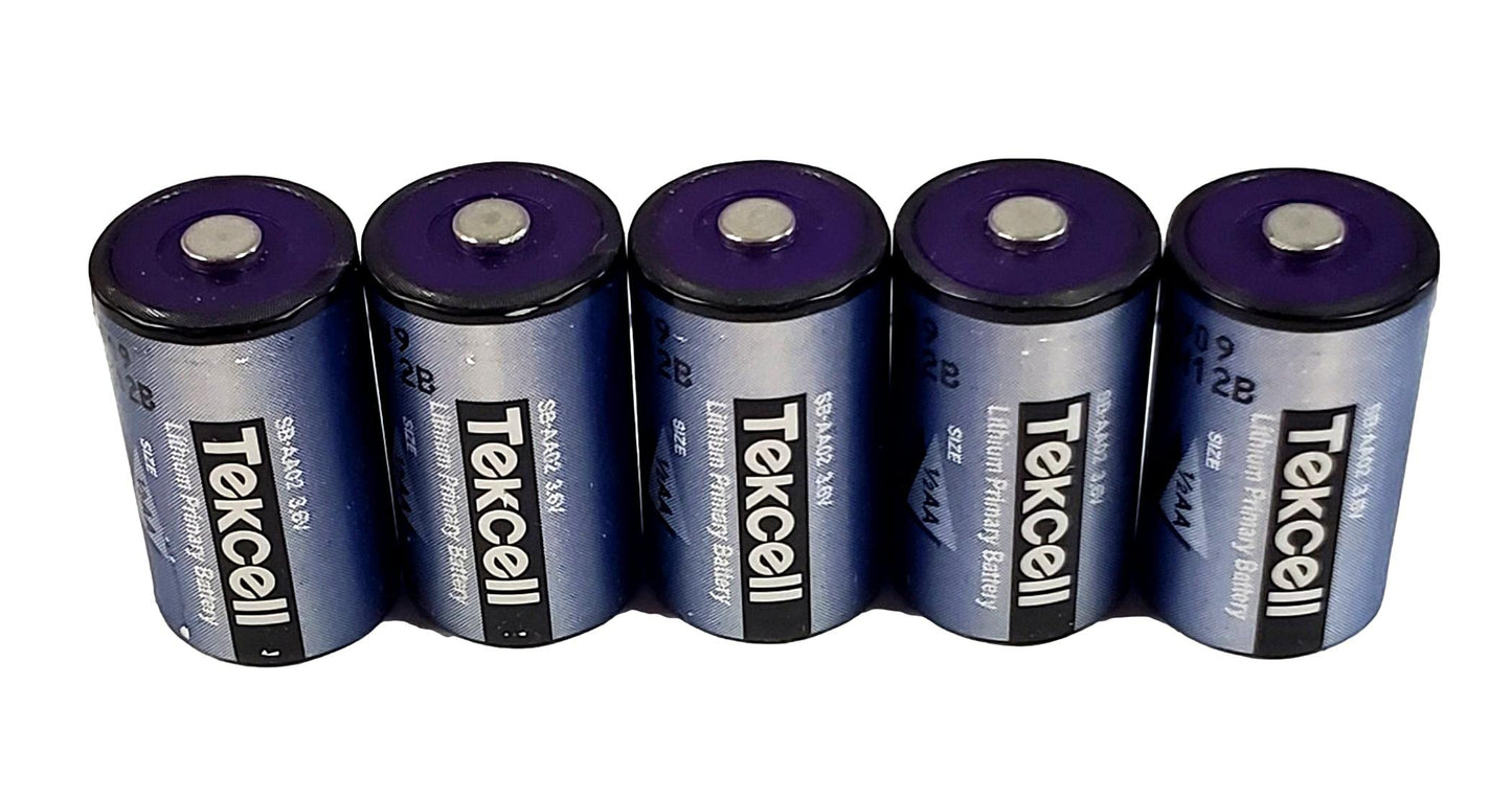 5 Tekcell SB-AA02 14250 1/2 AA 3.6 Volt Lithium Batteries