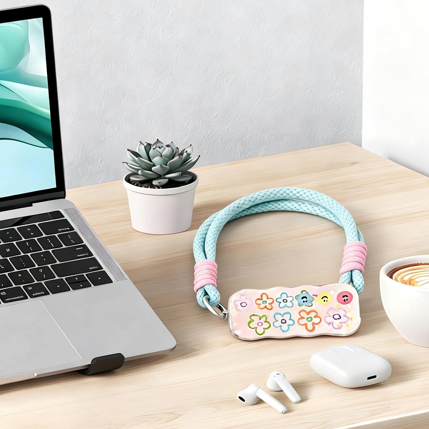 LOVEVEN A Phone Lanyard with Customizable Photos, Paired with A Crossbody Phone Strap and A Phone Wrist Strap. (2, green)