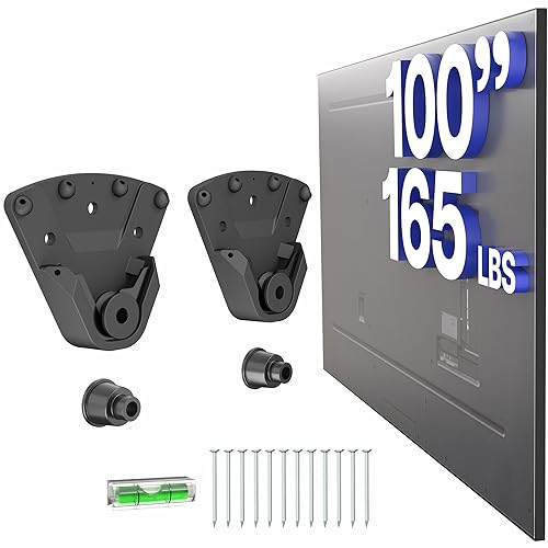 VIVO No Stud TV Wall Mount for 32 to 100 inch Screens, Max VESA 1000x600mm, Studless Drywall Mounting Solution, Black, MOUNT-NS100