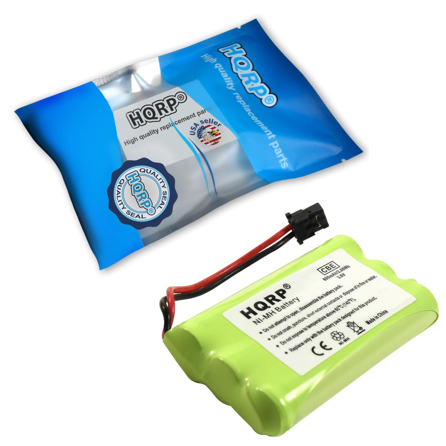 HQRP Cordless Phone Battery Compatible with Enercell 23-904, GP60AAAH3BMS, ER-P153 2300156 Replacement