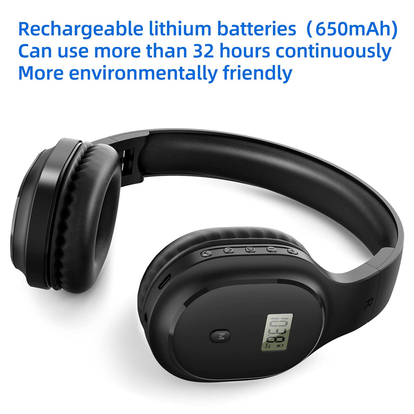 UMUTOO Wireless Headphones with FM Radio and Bluetooth 5.0, Rechargeable Portable Headset with Built-in Microphone, Lightweight and Comfortable Ear…