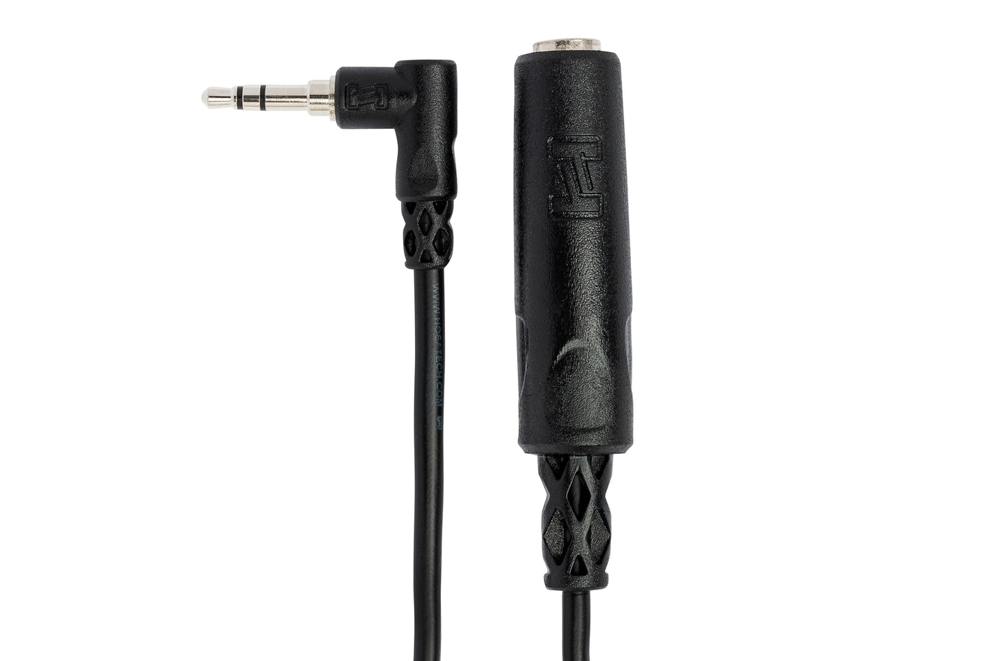 Hosa MHE-100.5 Headphone Adaptor, 1/4 Inch TRS to Right-angle 3.5 mm, 6 Inches