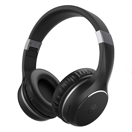 Motorola Sound Moto XT220 Bluetooth Wireless Headphones with Microphone, in-Line Control for Calls - Foldable Over-Ear Head Phones, Adjustable