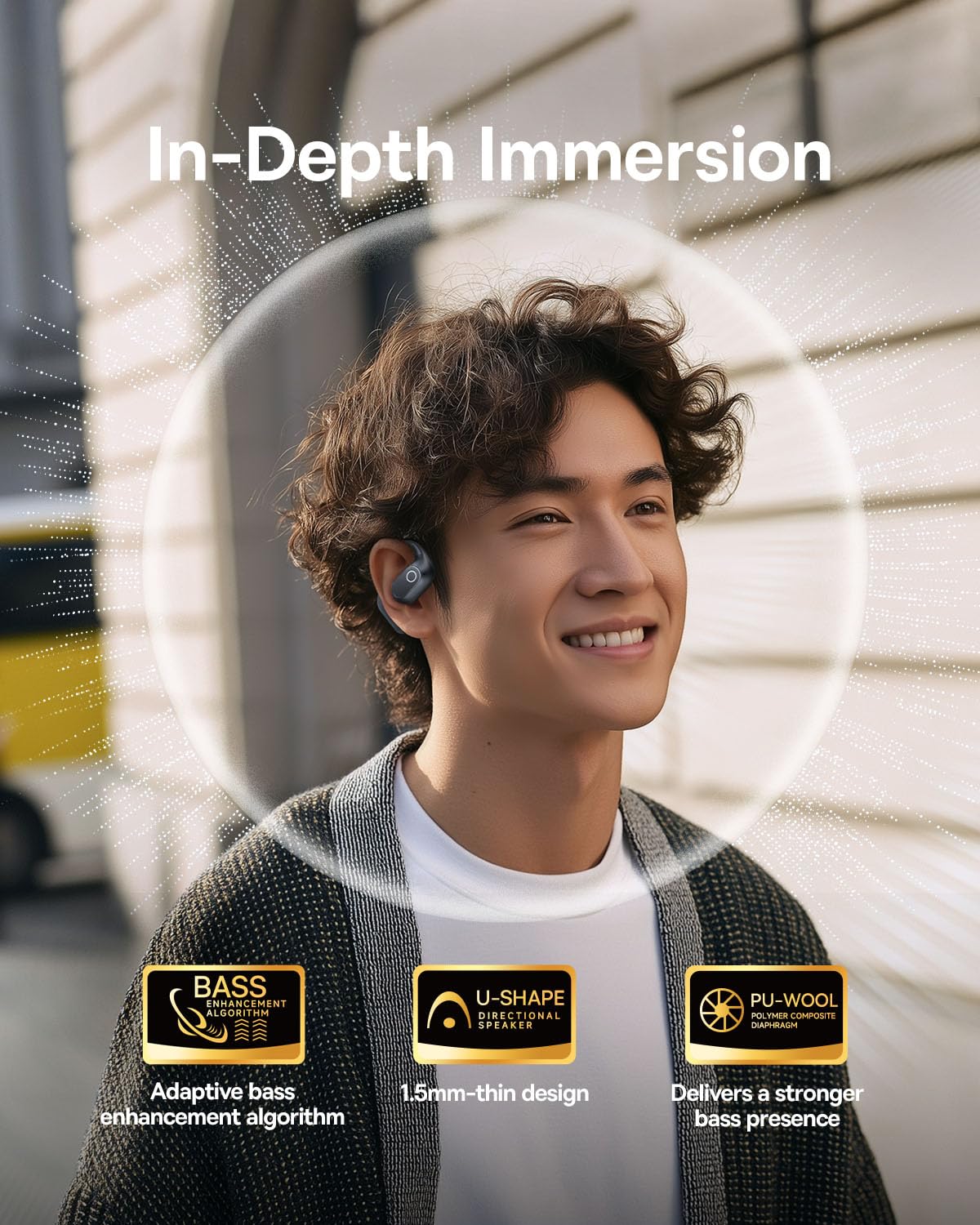 Baseus Eli 2i Fit Open-Ear Headphones, 8.8g Secure Fit, 36H Battery, BassUp Technology & Sound Leakage, IPX5 Waterproof, ENC Call, Comfortable…