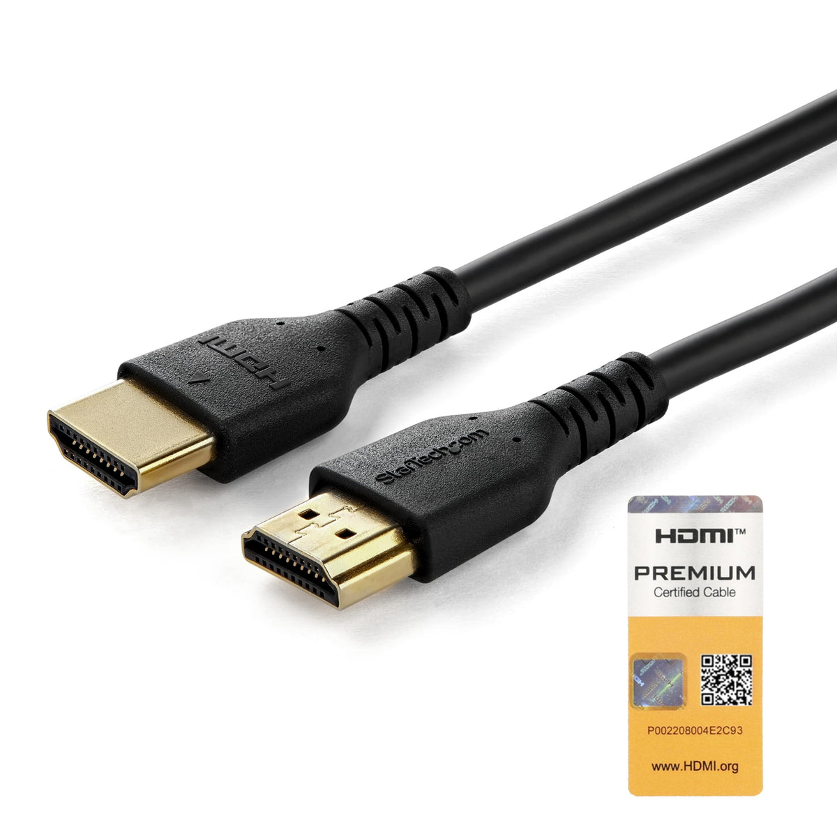 StarTech 3ft Premium Slim HDMI Cable, 4K 60Hz, HDR10 (RHDMM1MP)