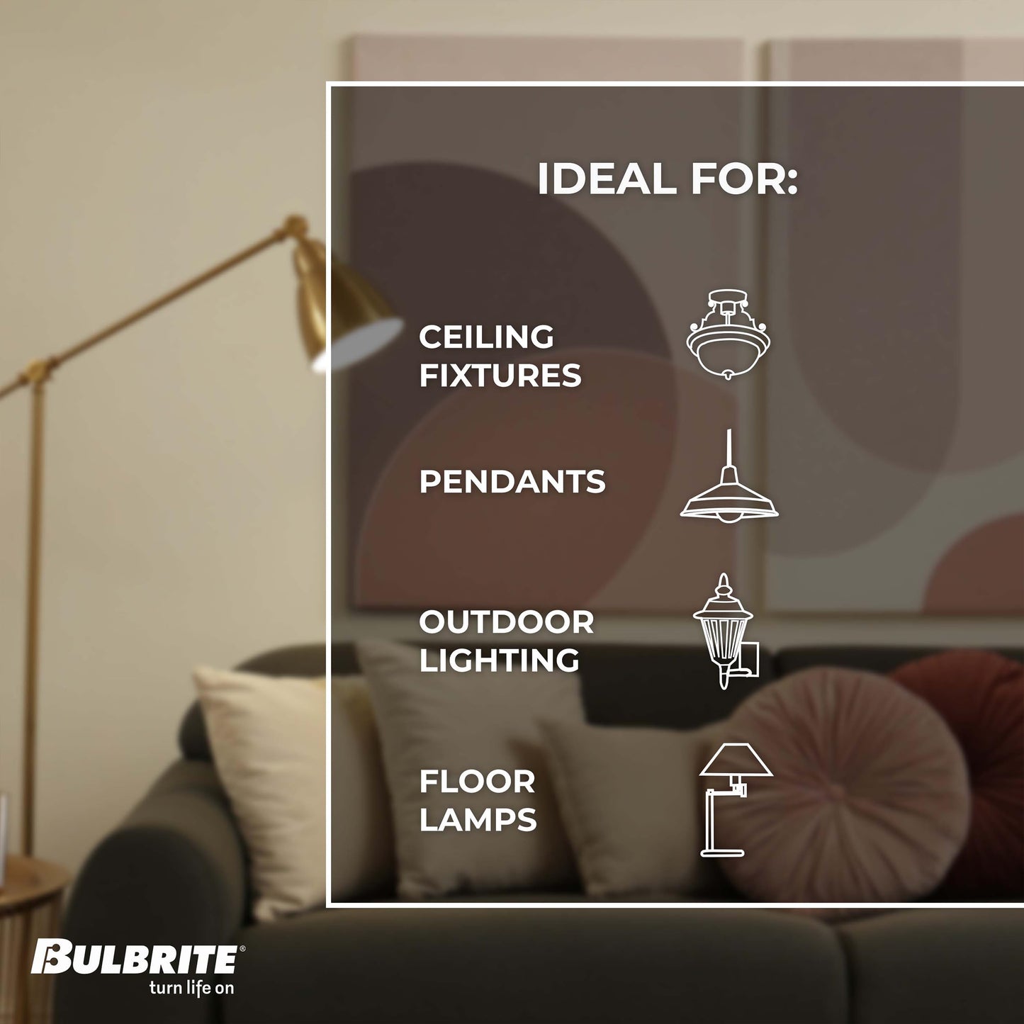 Bulbrite 776671 4.5W LED A19 Filament Bulb, E26 Base, Dimmable 2700K, Wet Rated, Half Chrome