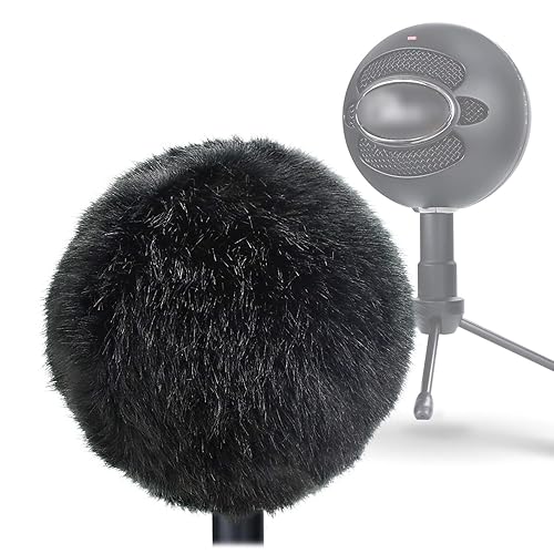 YOUSHARES Furry Windscreen Muff - Customized Pop Filter for Microphone, Deadcat Windshield Wind Cover for Improve Blue Snowball iCE Mic Audio Quality