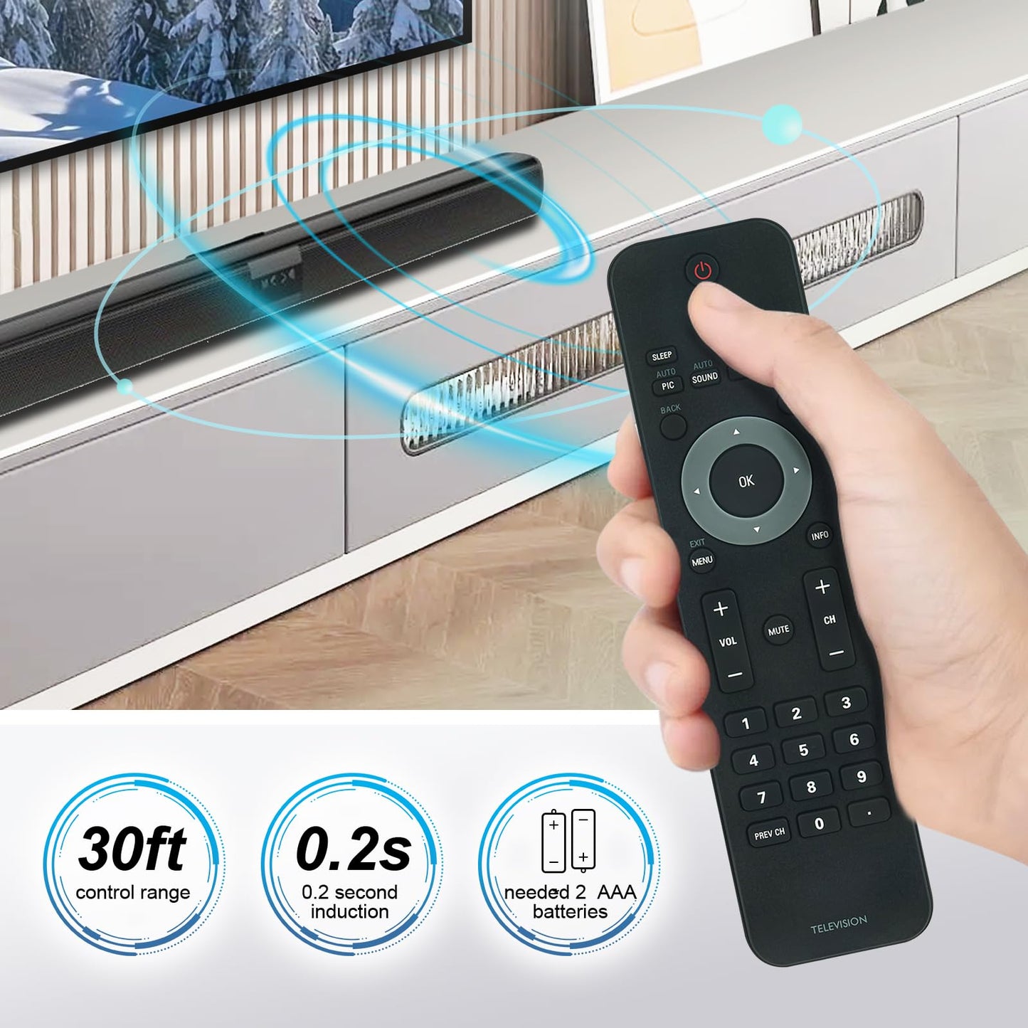 Beyution New TV Remote for Philips TV 32PFL3504D/F7 19PFL3504D 32PFL3514D 22PFL3504 32PFL3504D/F7 19PFL3504D/F7 42PFL3704D/F7 22PFL3504D/F7