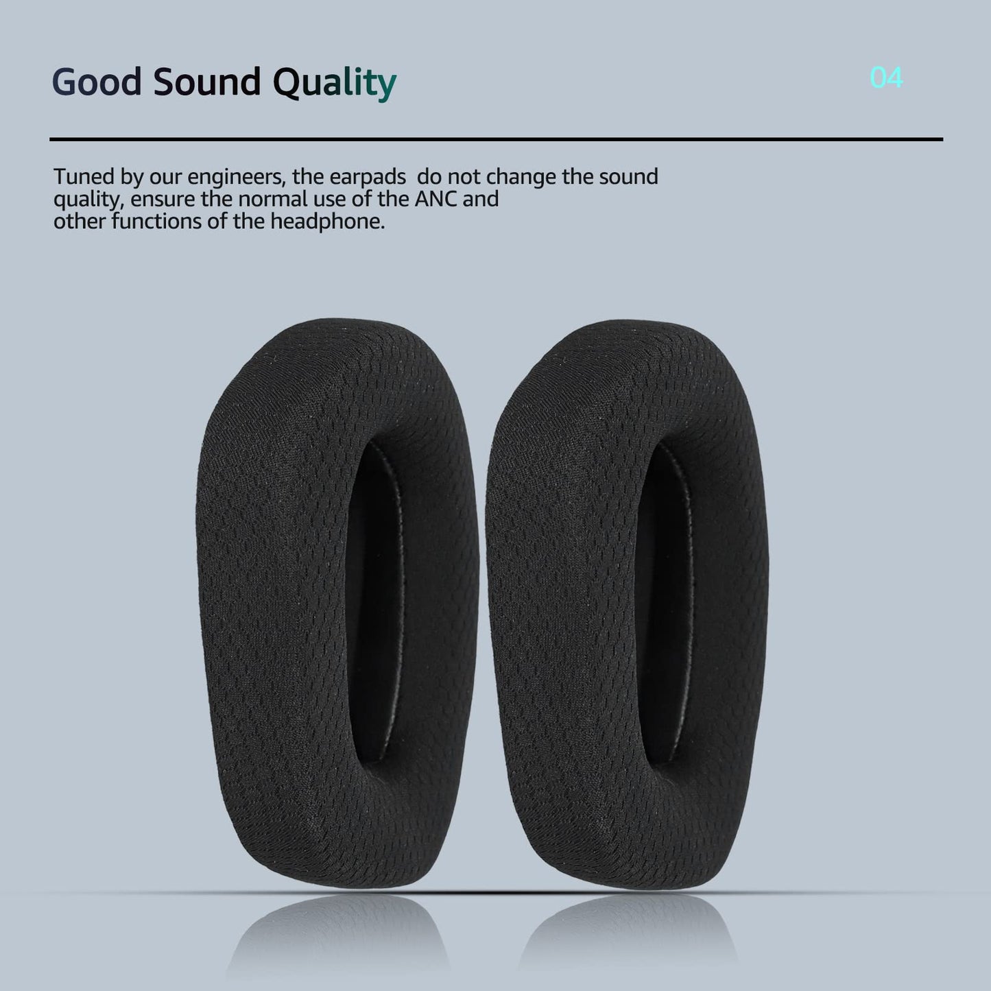 Wzsipod Fabric Replacement Ear Pads for Logitech G733 Gaming Headset, Also Fit Logitech G335 Wireless Headphone, EarPads Accessories with Soft Mesh