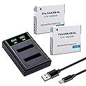 1600mAh 2-Pack NB-6L NB-6LH Battery with Dual Charger for Canon Powershot SX500 is, SX510 HS, SX520 HS, SX530 HS, SX540 HS, SX170 is, SX700 HS, SX710